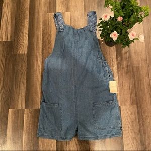 🍀Lucky Brand Girls Denim-Look Jumper/Romper Size XL NWT🍀